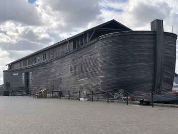 Modern building against sky in city