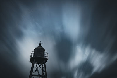 Low angle view of lighthouse against sky