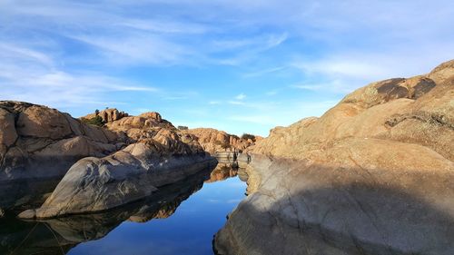 Rock formations against sky