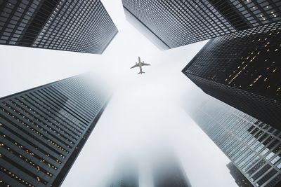 Low angle view of modern buildings