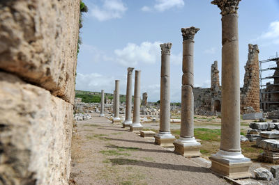View of cemetery against sky