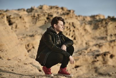 Woman standing on landscape