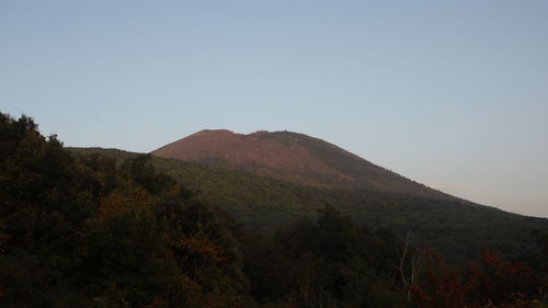 Scenic view of mountains against clear sky