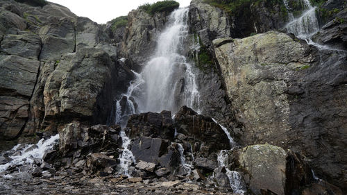 Scenic view of waterfall