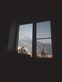 Silhouette of window at home