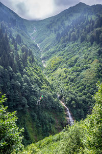 High angle view of mountains