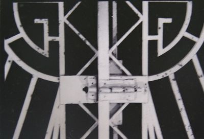 High angle view of text on road sign