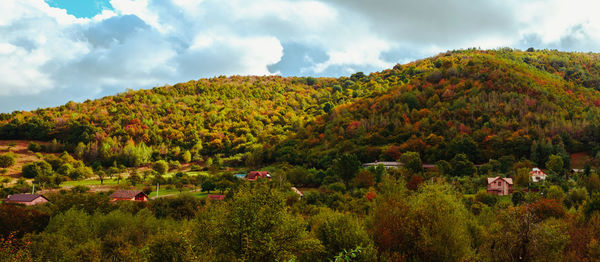 The autumn romanian village, fantanele village, sibiu county, romania