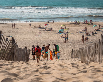 Group of people on beach