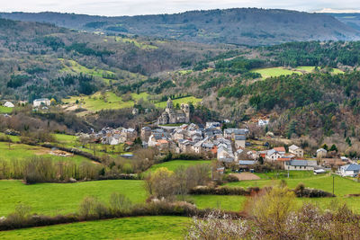 Aerial view of townscape