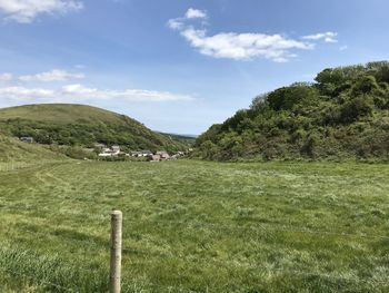 Scenic view of landscape against sky