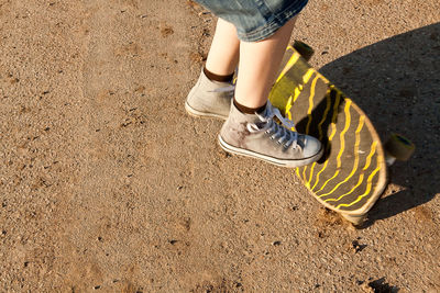 Low section of child standing on floor