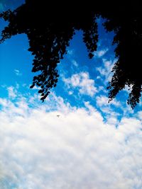 Low angle view of cloudy sky