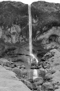 Scenic view of waterfall