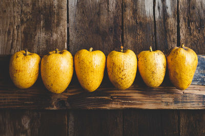 Close-up of fruits on table