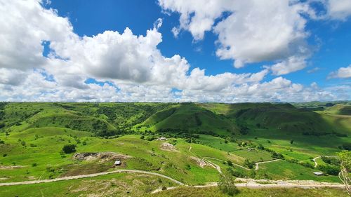 Panoramic view of landscape against sky