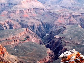 High angle view of mountain range