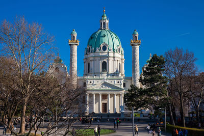 Saint charles church located on the south side of karlsplatz in vienna built on 1737