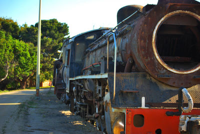 Train on railroad track