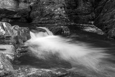 Scenic view of waterfall