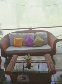 View of sofa at home