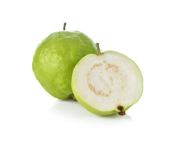 Close-up of apple against white background