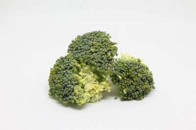 Close-up of vegetables against white background