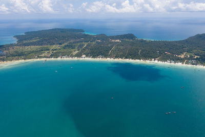 Aerial view of sea against sky