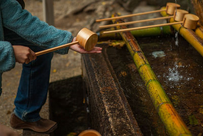 Man working on wood