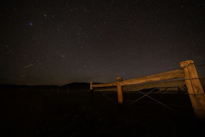 Scenic view of star field against sky at night