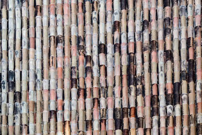 Full frame shot of roof tiles