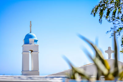 Church against clear blue sky