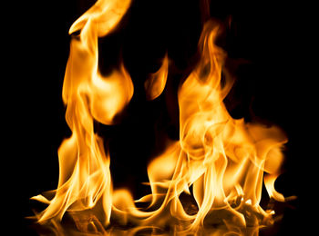 Close-up of bonfire