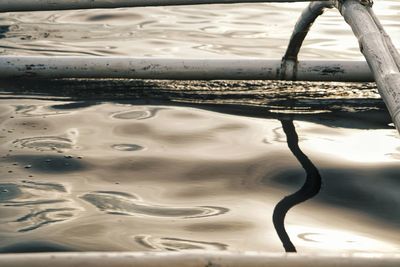 High angle view of rippled water