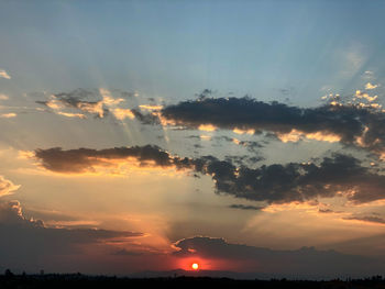 Low angle view of sky during sunset