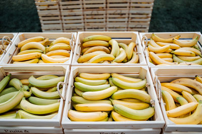 Close-up of yellow fruits for sale at market stall