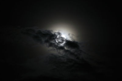 Low angle view of sky at night
