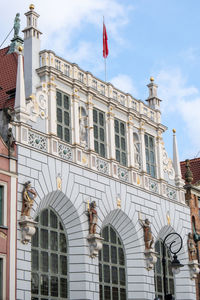 Low angle view of buildings in city