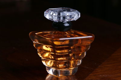Close-up of drink in glass on table