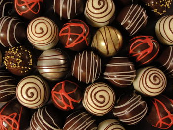 Full frame shot of chocolates