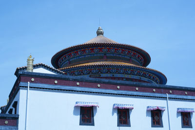 Low angle view of traditional building against sky