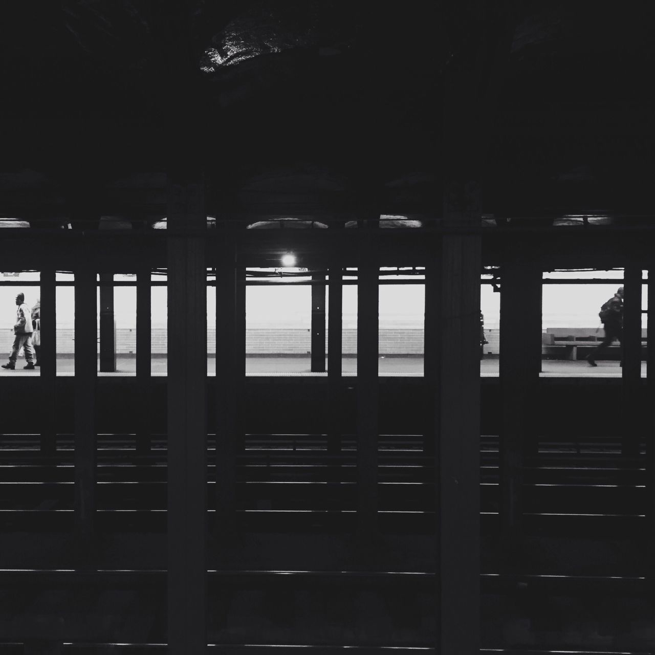 built structure, window, architecture, indoors, glass - material, architectural column, transparent, day, building exterior, railroad station, sky, no people, sunlight, wood - material, railing, building, closed, door, dark