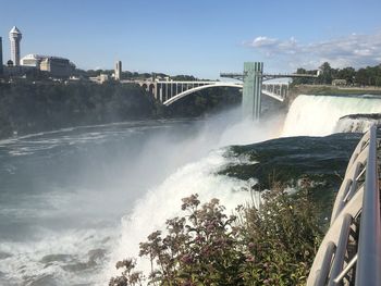 Scenic view of waterfall