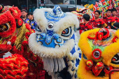 Close-up of mask