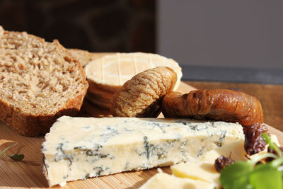 Close-up of food on table