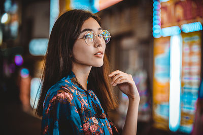 Portrait of young woman