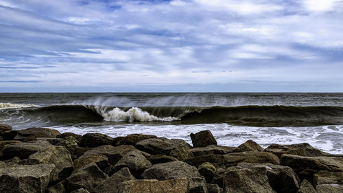 Scenic view of sea against sky