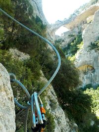 Scenic view of mountains against clear sky