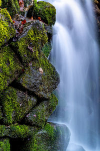 Scenic view of waterfall