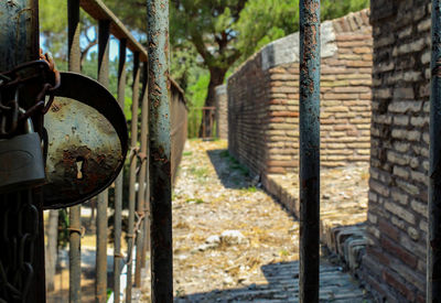 Close-up of metal structure